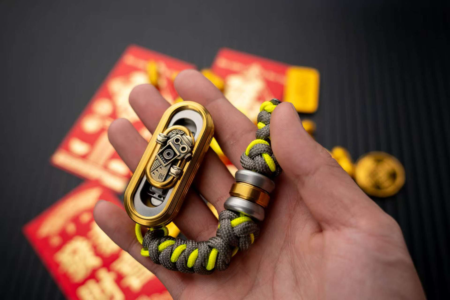 New WANWU Popping Stainless Steel Hand Fidget Haptic Push Slider | New WANWU Popping EDC Zirconium Hand Push Slider | WANWU Popping PPB Fidget Toys for Collection & Gift