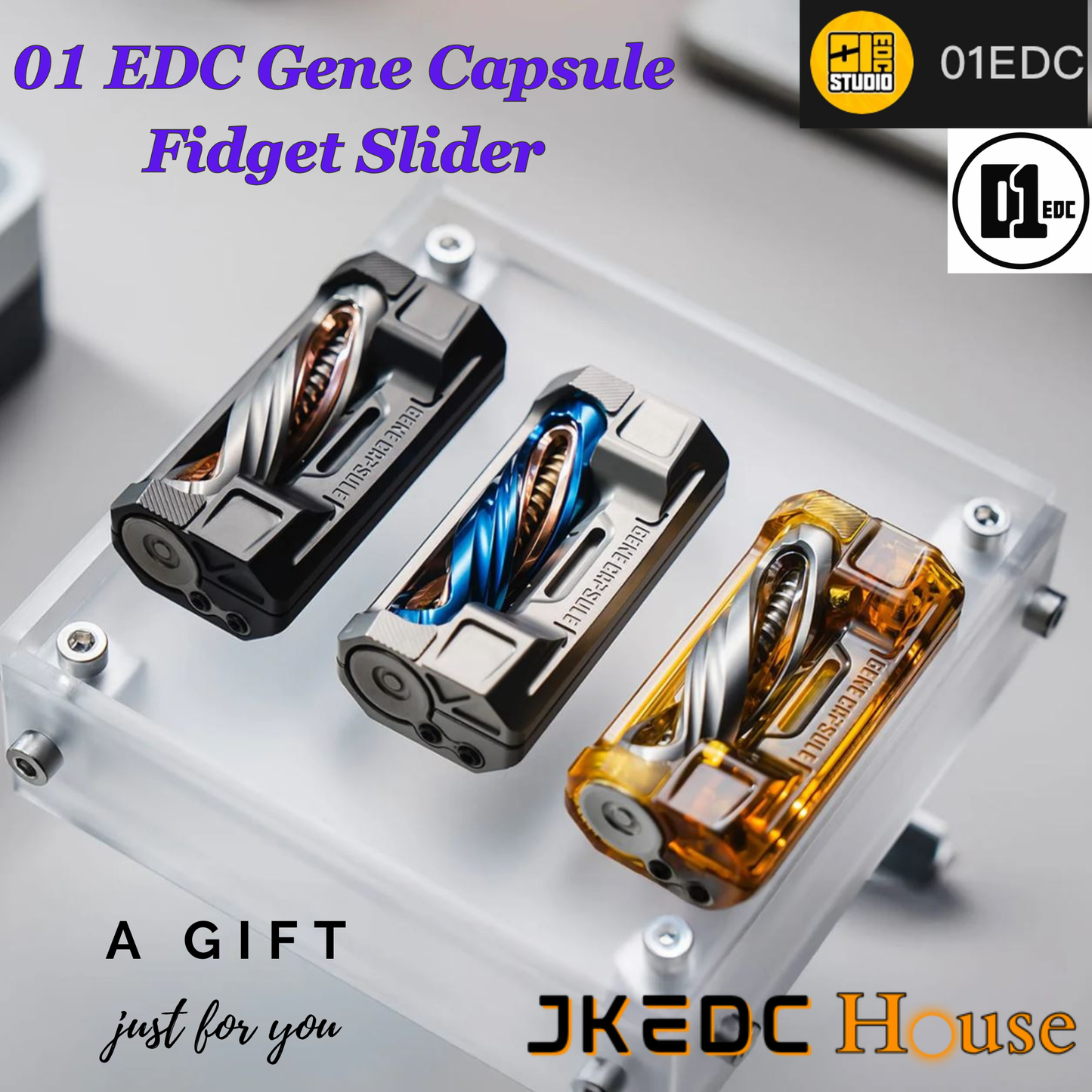 01 EDC Gene Capsule Hand Push Slider for Gift & Collection