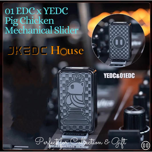 01EDC & YEDC Stainless Steel Limited Mechanical Hand Haptic Slider | 01EDC YEDC Zirconium EDC Hand Fidget Toy for Collection & Gift