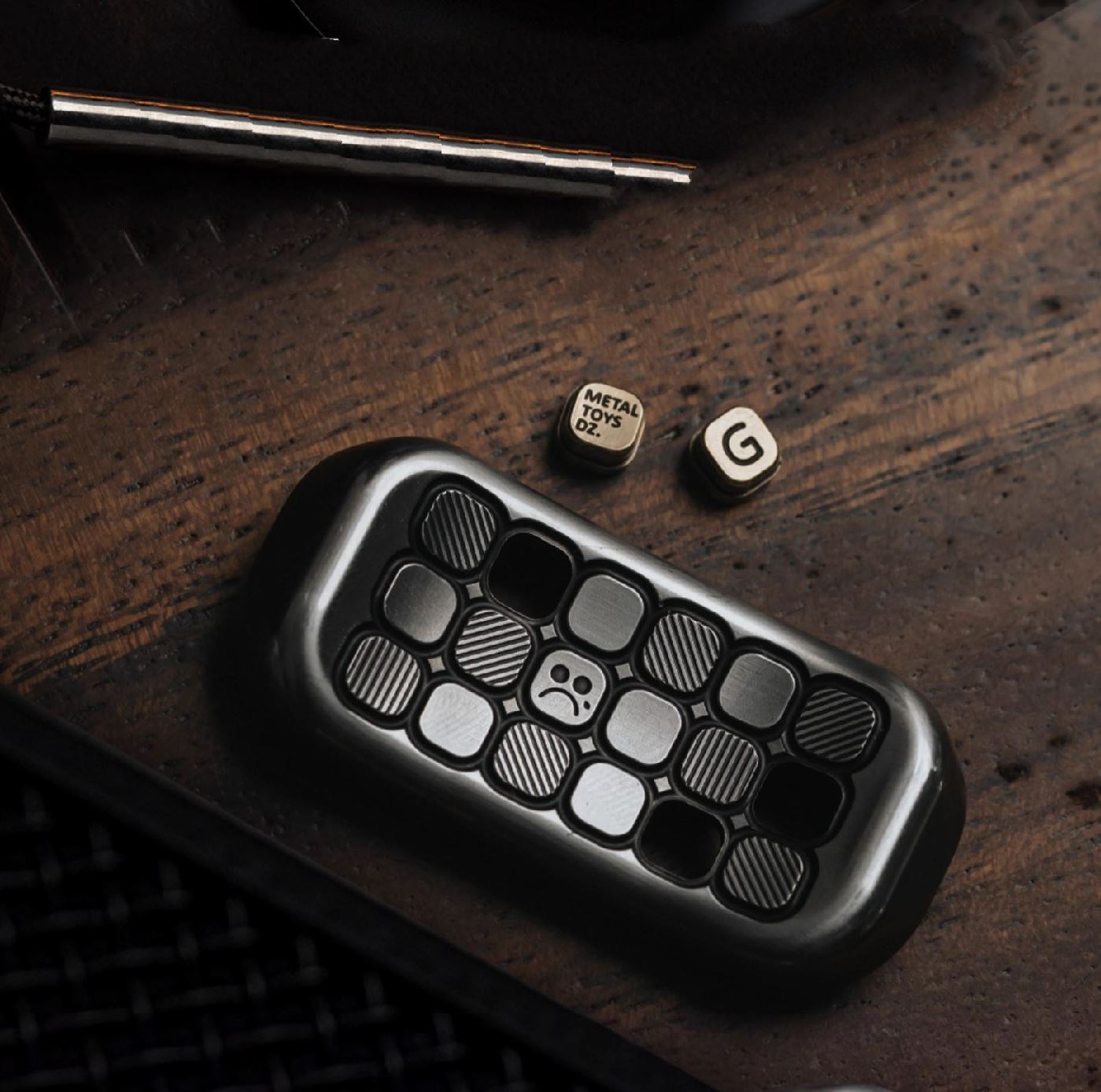 Metal Toys Dz Top-G Glory Hand Push Haptic Slider | Dz Top-G Glory EDC Hand Haptic Push Slider Push Pop Fidget Toys | Metal Fidget Push Pop Toys Anti-Stress Autism ADHD Hand Slider for Gift