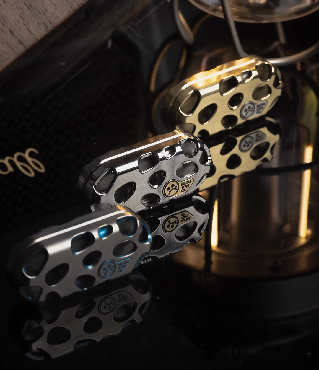 Metal Toys Dz Top-B "KONG" Hand Push Haptic Slider | Dz Top-B "KONG" EDC Hand Haptic Push Slider Push Pop Fidget Toys | Metal Fidget Push Pop Toys Anti-Stress Autism ADHD Hand Slider for Gift