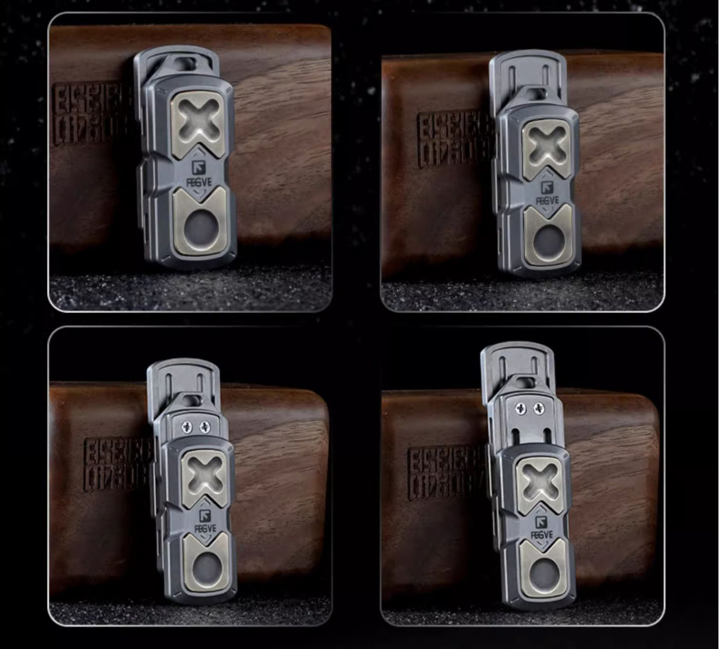New FEGVE 101 Series Titanium TC4 Three Layer Hand  Haptic Push Slider | New FEGVE  Fidget Toy Hand Push PPB Decompression| FEGVE EDC Push Slider for Gift & Collection