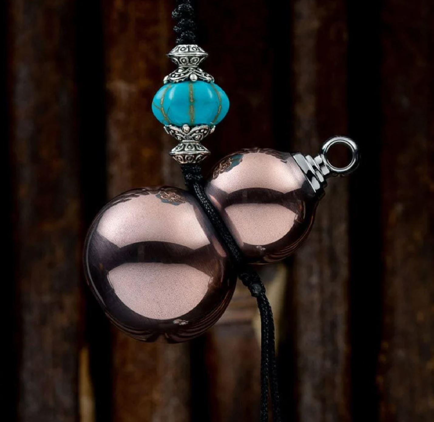 New WANWU Gourd Stainless Steel Pendant Keychain | WANWU EDC Gourd PEI Hand Pendant Decoration Toys for Collection &amp; Gift.