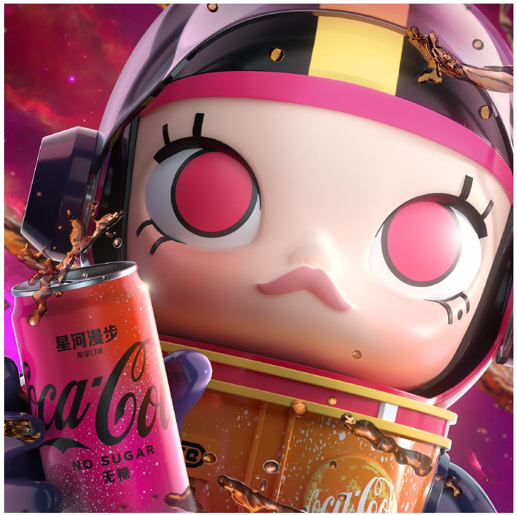 POP MART - MEGA SAPCE MOLLY 400% - COCA COLA version 1.0  -100% Authentic from POP MART