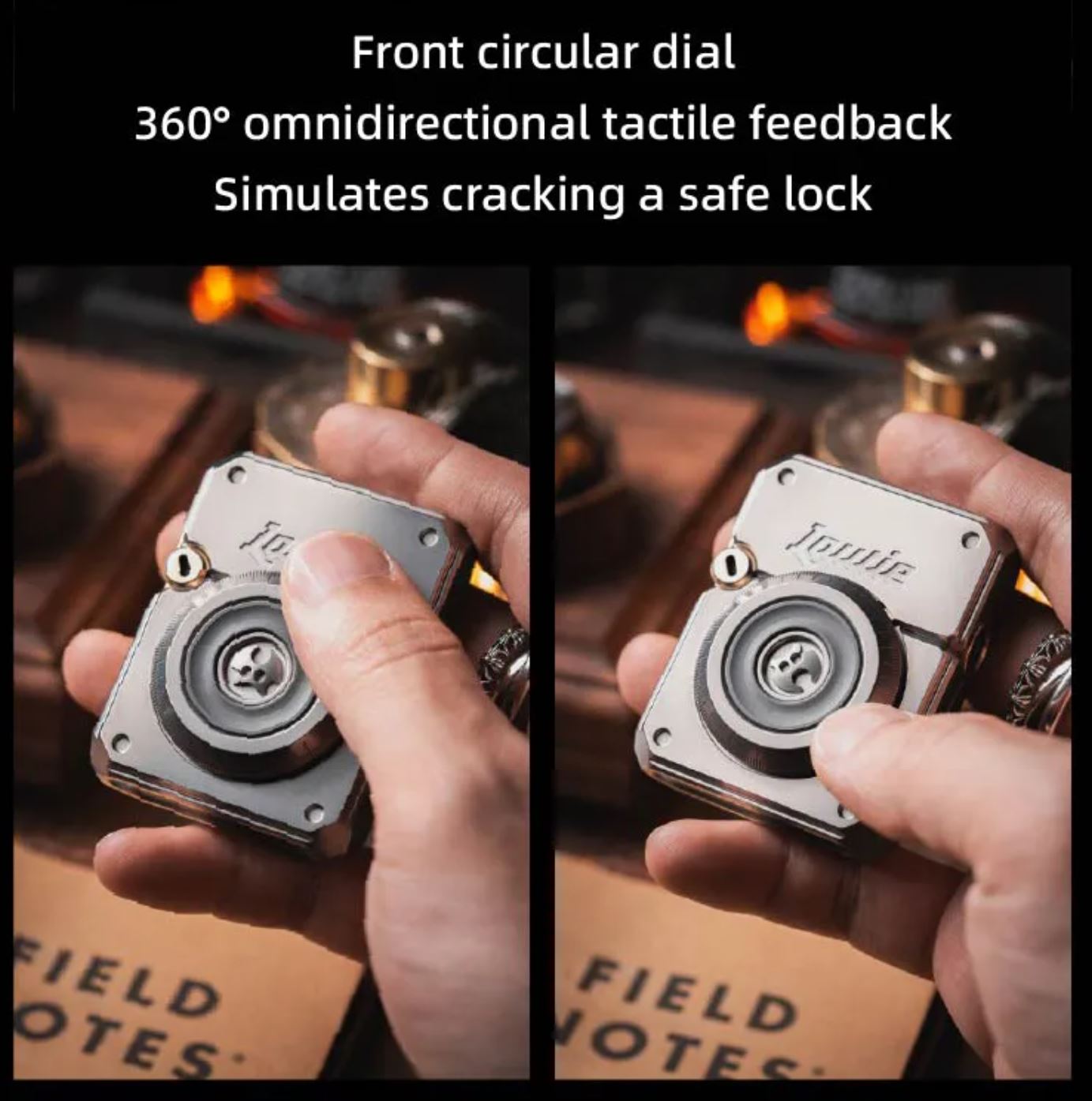 New Lautie 2099 Series Lotto Titanium Lighter Box Gyro Fidget Slider Spinner for Collection & Gift