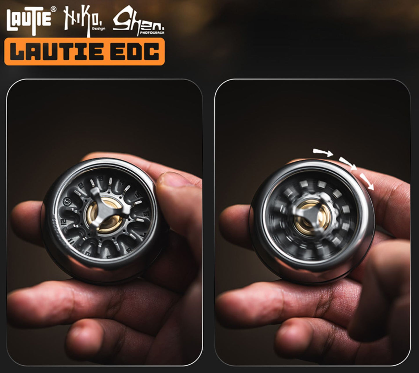 Lautie 2099 Series Nano Carnival Lucky Turn Table Hand Gyro Spinner | Lautie Nano Carnival Lucky Turn Table Hand Gyro Fidget for Collection and Gift