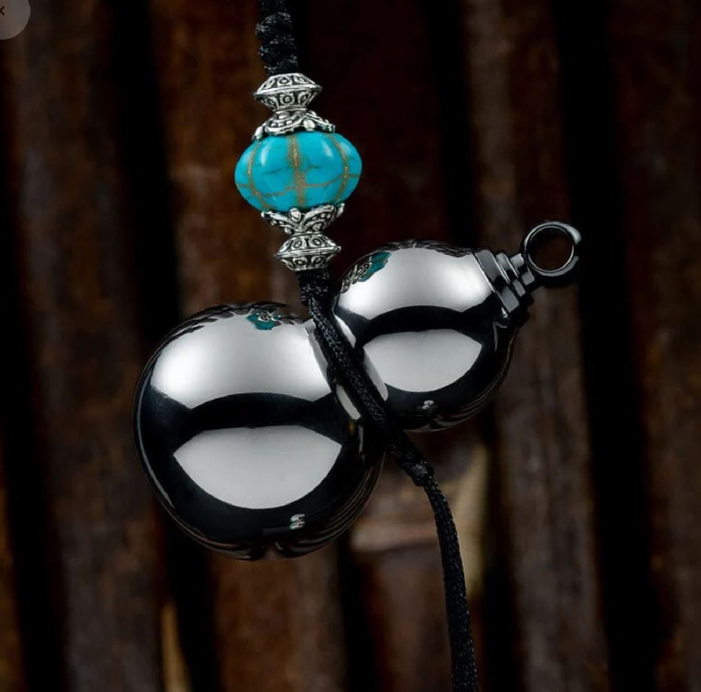 New WANWU Gourd Stainless Steel Pendant Keychain | WANWU EDC Gourd PEI Hand Pendant Decoration Toys for Collection &amp; Gift.