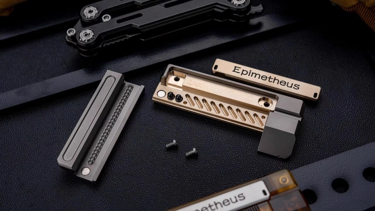 EDCELL x ROGUE Co-Branded "Deception Ruler" Mechanical Push Slider | EDCELL x ROUGUE EDC Haptic Hand Deception Ruler Fidget Slider for Collection &amp; Gift