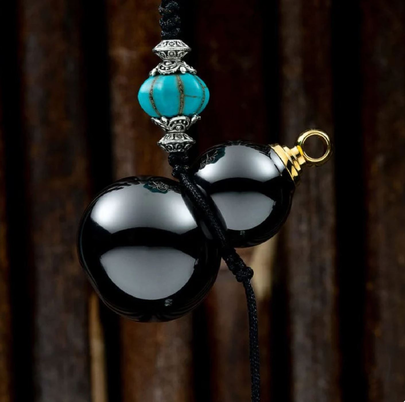 New WANWU Gourd Stainless Steel Pendant Keychain | WANWU EDC Gourd PEI Hand Pendant Decoration Toys for Collection &amp; Gift.
