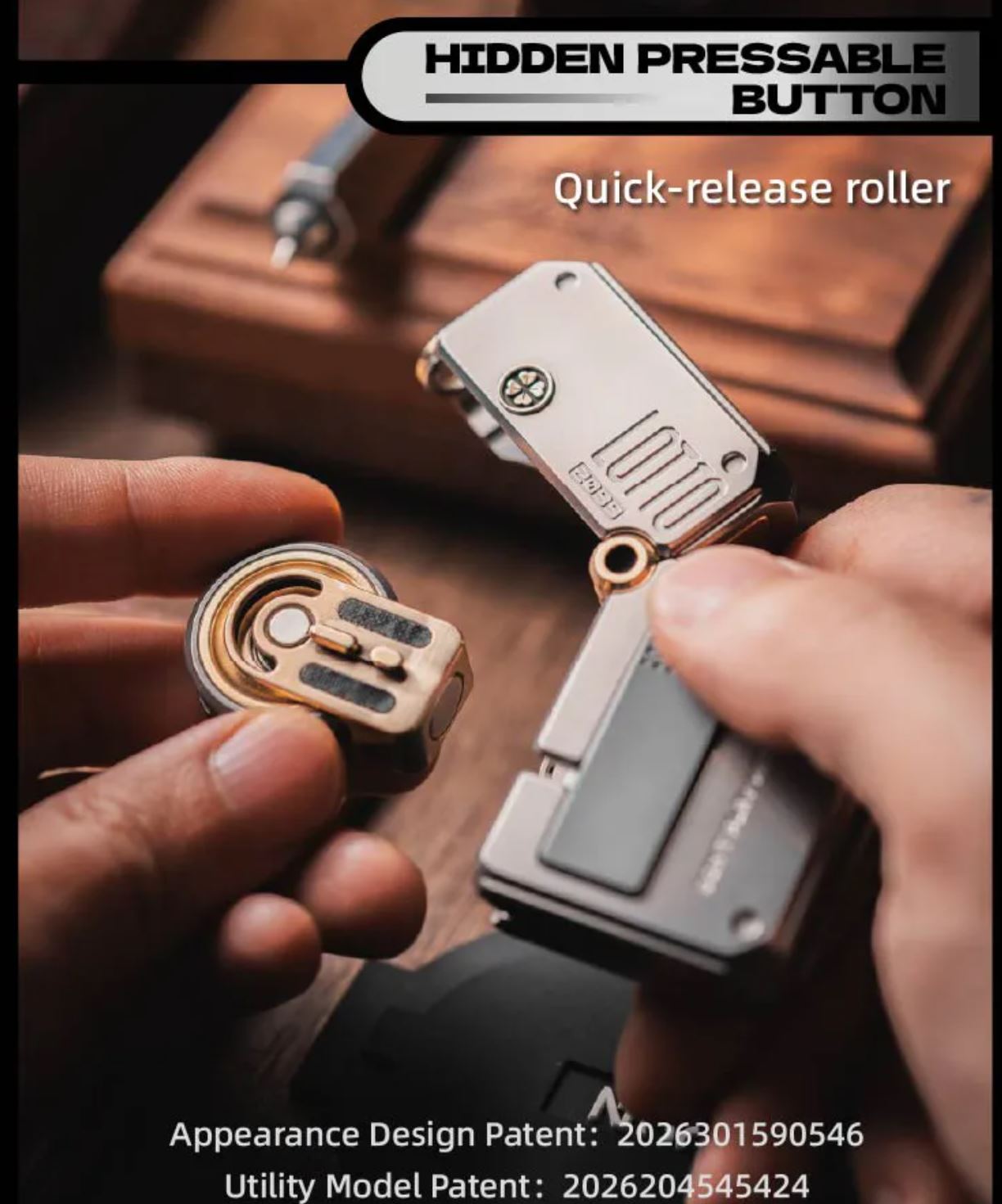 New Lautie 2099 Series Lotto Titanium Lighter Box Gyro Fidget Slider Spinner for Collection & Gift