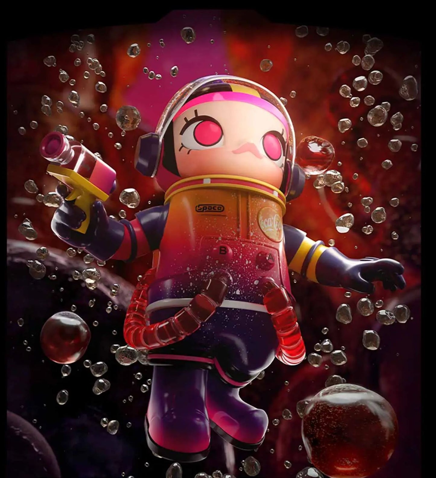 POP MART - MEGA SAPCE MOLLY 400% - COCA COLA version 1.0  -100% Authentic from POP MART