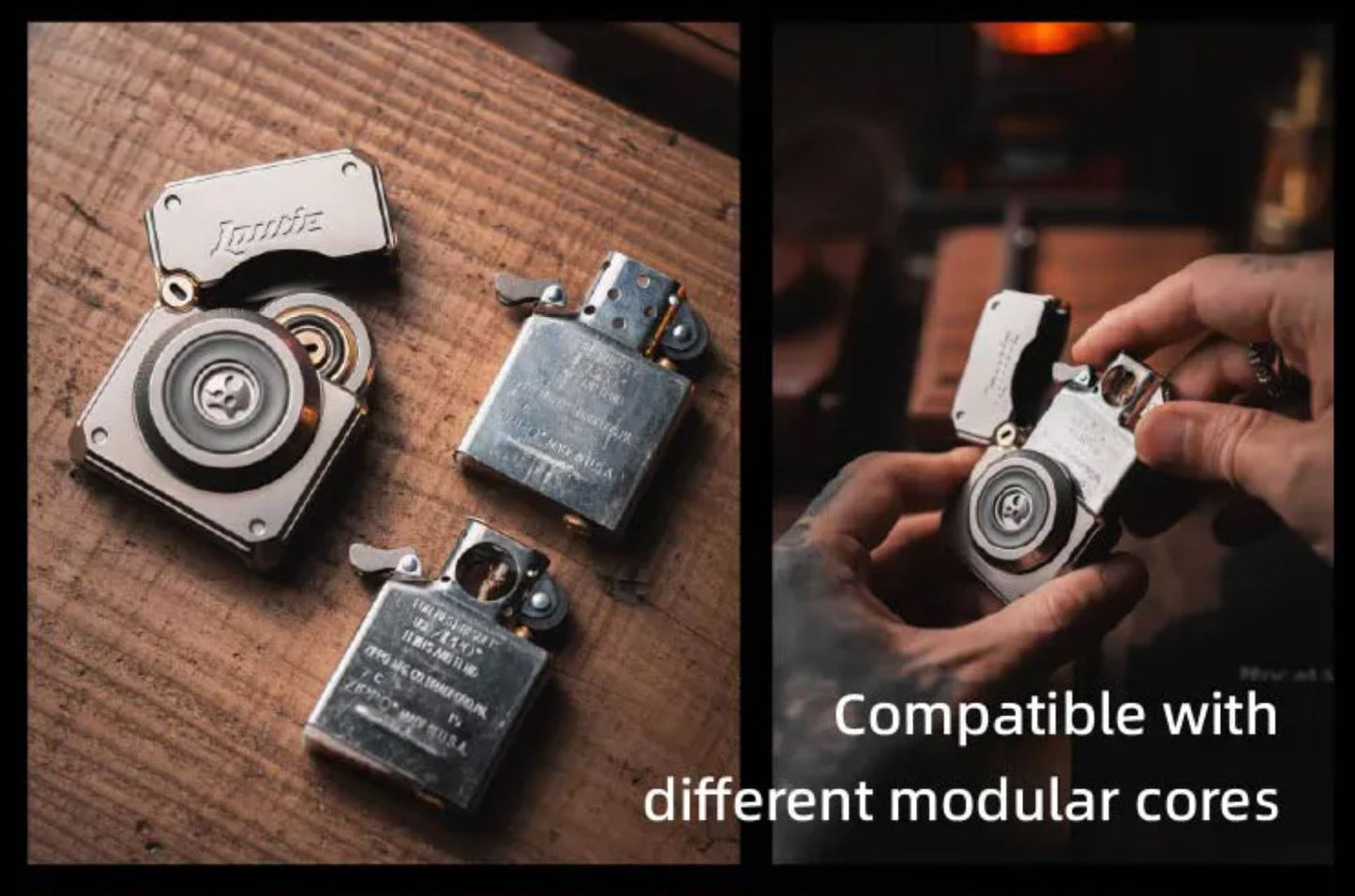New Lautie 2099 Series Lotto Titanium Lighter Box Gyro Fidget Slider Spinner for Collection & Gift