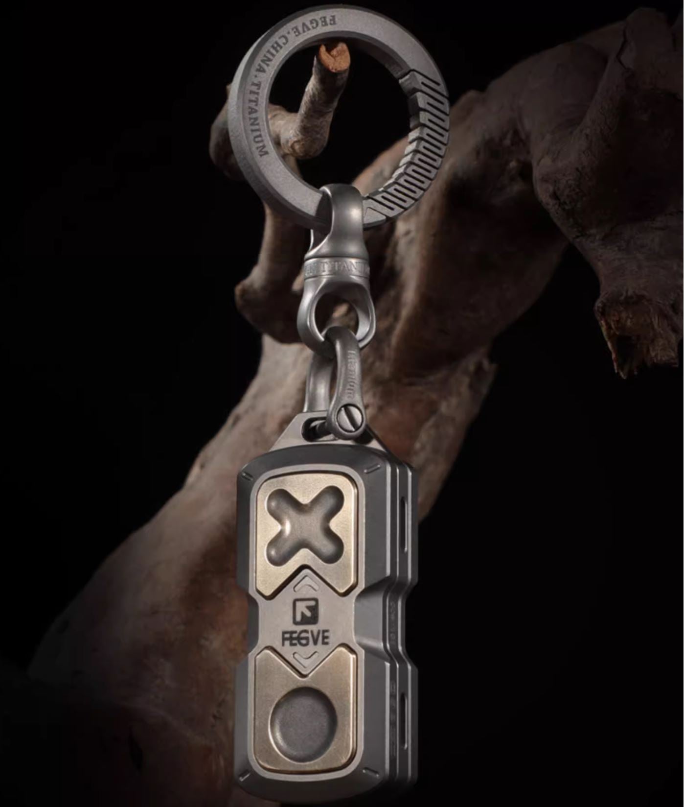 New FEGVE 101 Series Titanium TC4 Three Layer Hand  Haptic Push Slider | New FEGVE  Fidget Toy Hand Push PPB Decompression| FEGVE EDC Push Slider for Gift & Collection