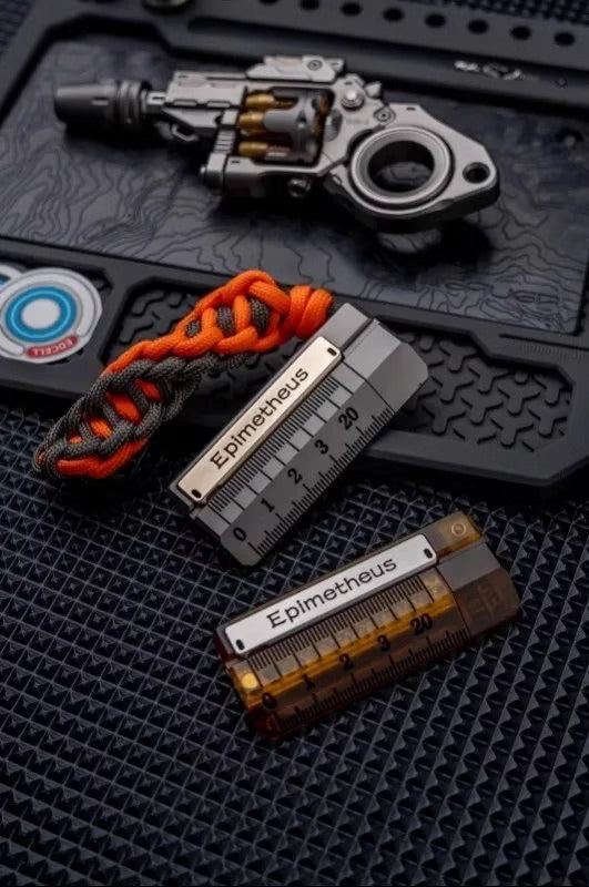 EDCELL x ROGUE Co-Branded "Deception Ruler" Mechanical Push Slider | EDCELL x ROUGUE EDC Haptic Hand Deception Ruler Fidget Slider for Collection &amp; Gift
