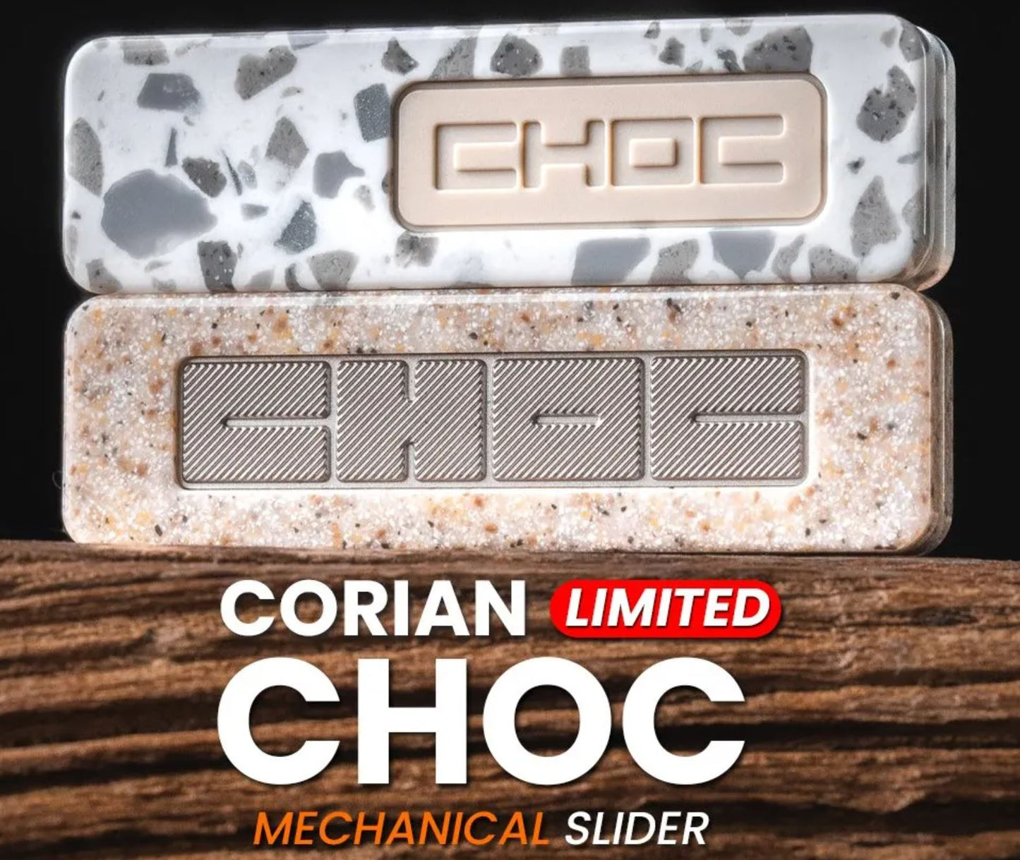 Lautie Choc Corian Mechanical EDC Hand Haptic Fidget Slider for Collection & Gift