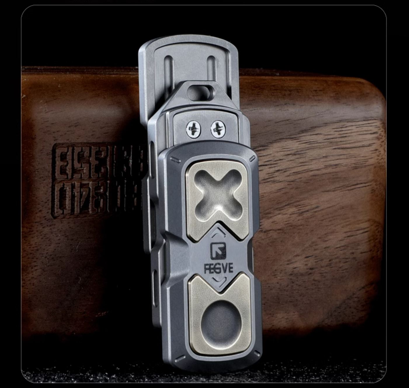 New FEGVE 101 Series Titanium TC4 Three Layer Hand  Haptic Push Slider | New FEGVE  Fidget Toy Hand Push PPB Decompression| FEGVE EDC Push Slider for Gift & Collection