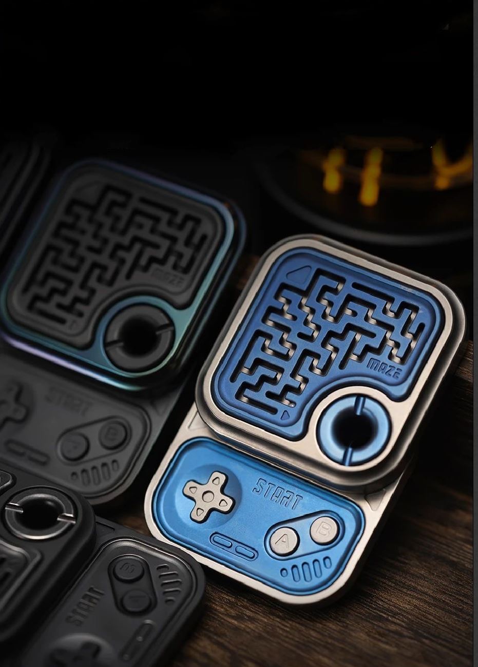 01 EDC Mechanical MAZE GAME Block Hand Push Slider | ZeroOne EDC MAZE BLOCK Haptic Hand Fidget Slider for Collection &amp; Gift