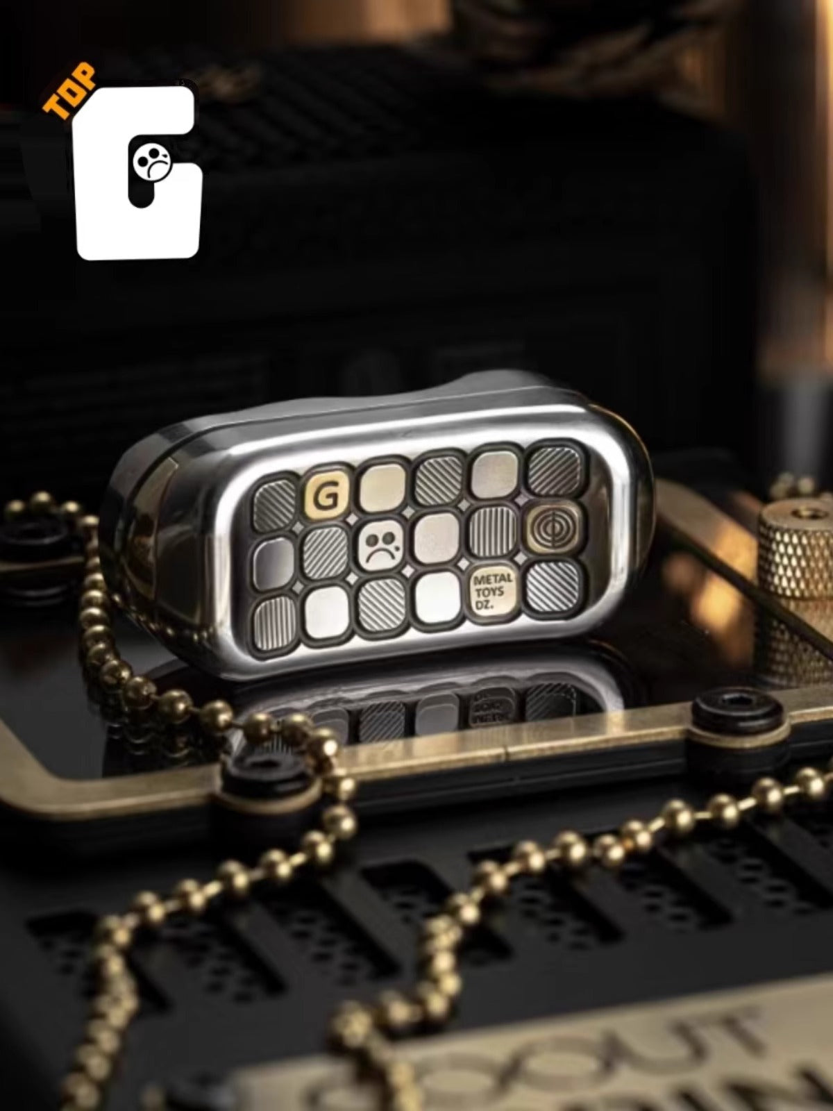 Metal Toys Dz Top-G Glory Hand Push Haptic Slider | Dz Top-G Glory EDC Hand Haptic Push Slider Push Pop Fidget Toys | Metal Fidget Push Pop Toys Anti-Stress Autism ADHD Hand Slider for Gift
