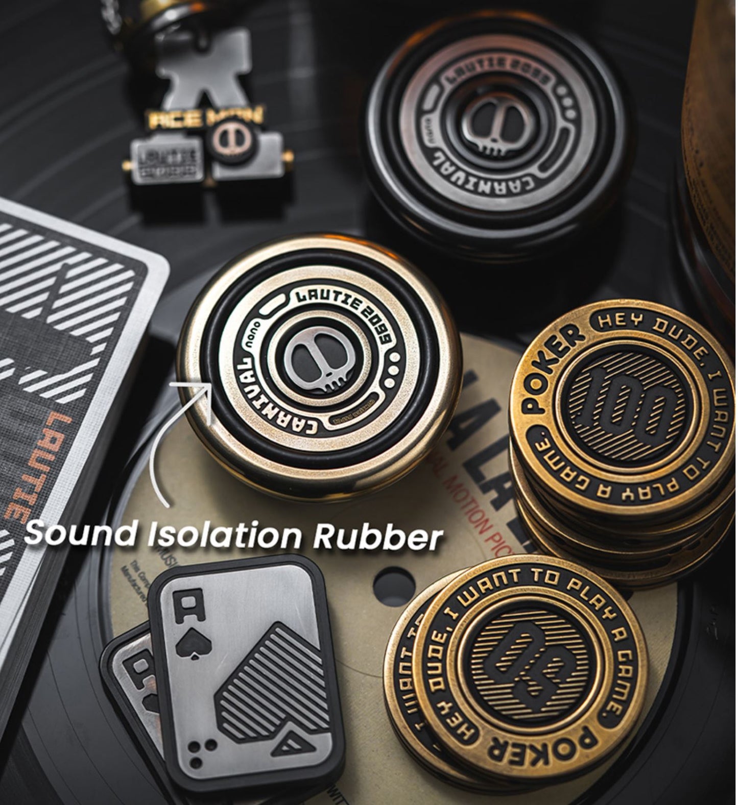 Lautie 2099 Series Nano Carnival Lucky Turn Table Hand Gyro Spinner | Lautie Nano Carnival Lucky Turn Table Hand Gyro Fidget for Collection and Gift