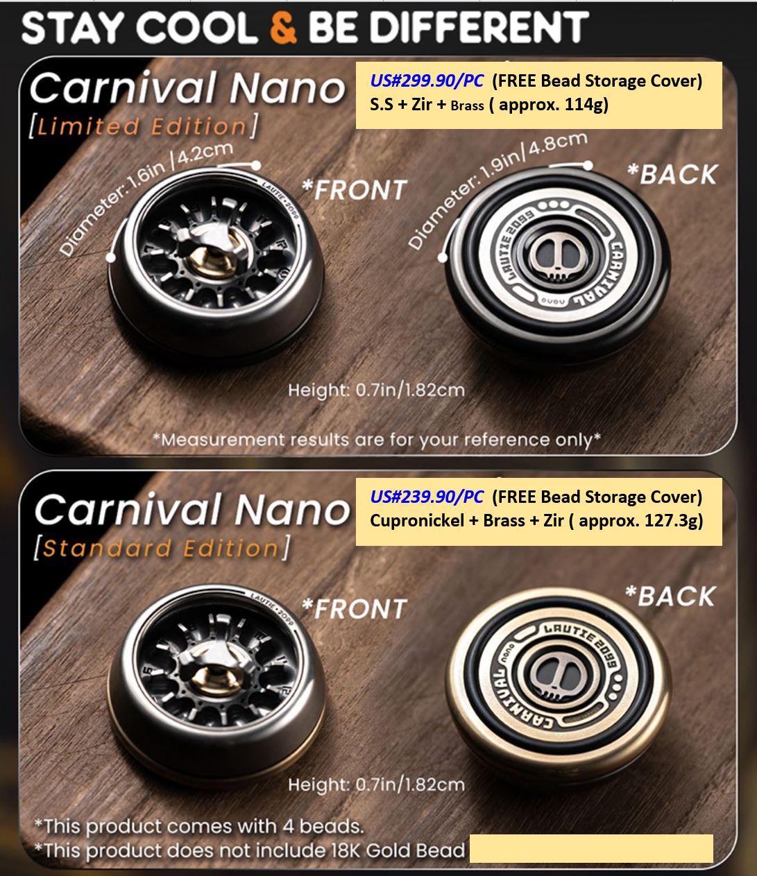 Lautie 2099 Series Nano Carnival Lucky Turn Table Hand Gyro Spinner | Lautie Nano Carnival Lucky Turn Table Hand Gyro Fidget for Collection and Gift