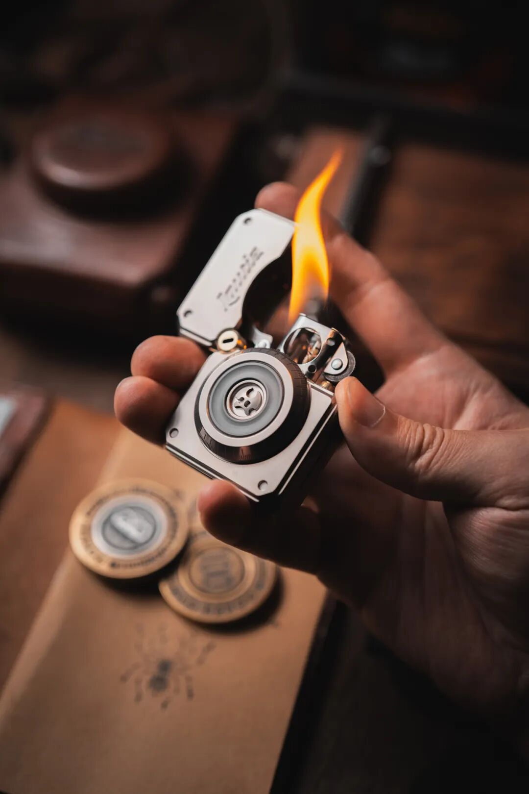 New Lautie 2099 Series Lotto Titanium Lighter Box Gyro Fidget Slider Spinner for Collection & Gift