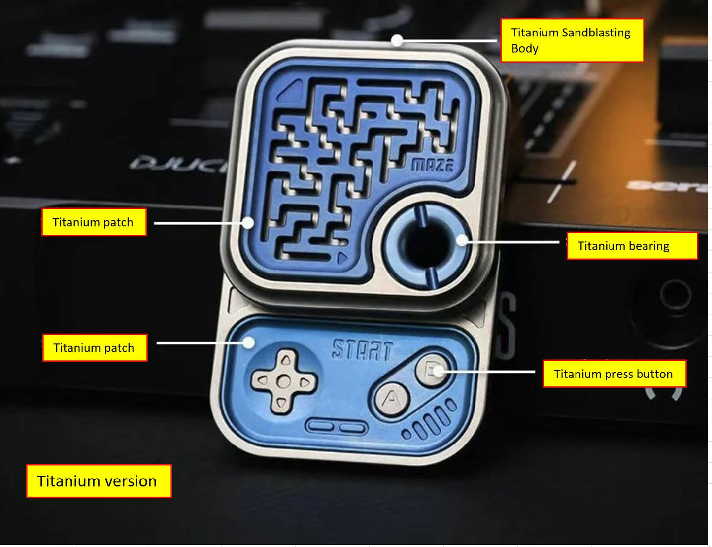 01 EDC Mechanical MAZE GAME Block Hand Push Slider | ZeroOne EDC MAZE BLOCK Haptic Hand Fidget Slider for Collection &amp; Gift
