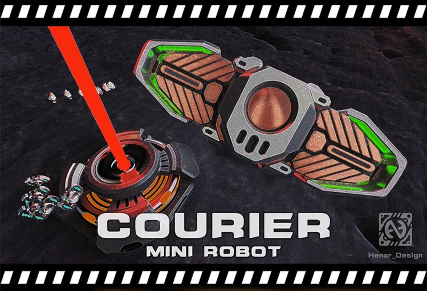 WANWU Courier Mini Robot Stainless Steel Hand Gyro Fidget Spinner | WANWU Courier Mini Robot EDC Hand Spinner | Mini Robot Courier PPB Steel Hand Fidget for Gift & Collection