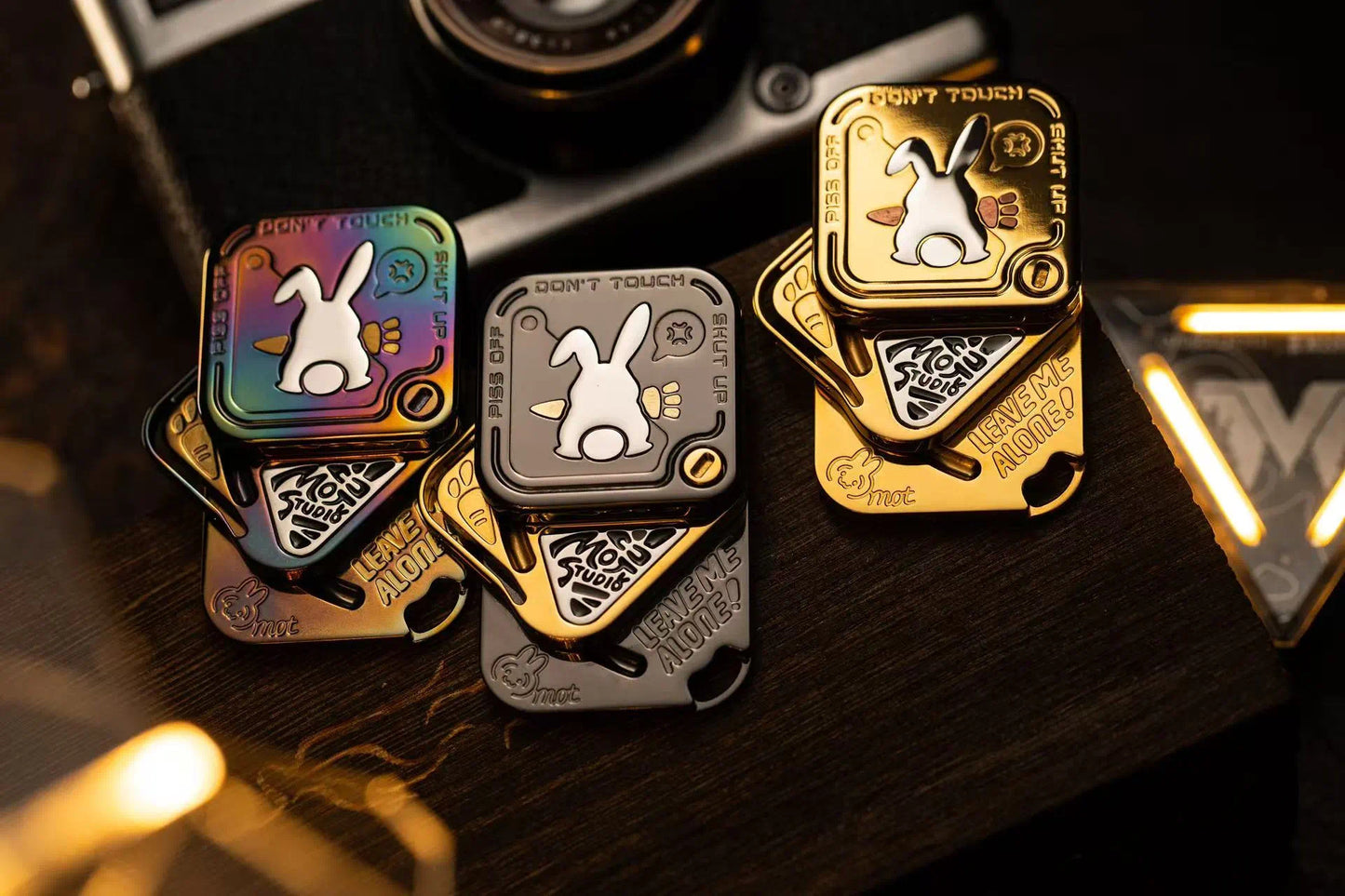 New Arrival MOT EDC SNAP Fidget Hand Slider | MOT New Rabbit Hand Haptic Slider | New MOT Rabbit Zirconium Fidget Slider for Gift & Collection.