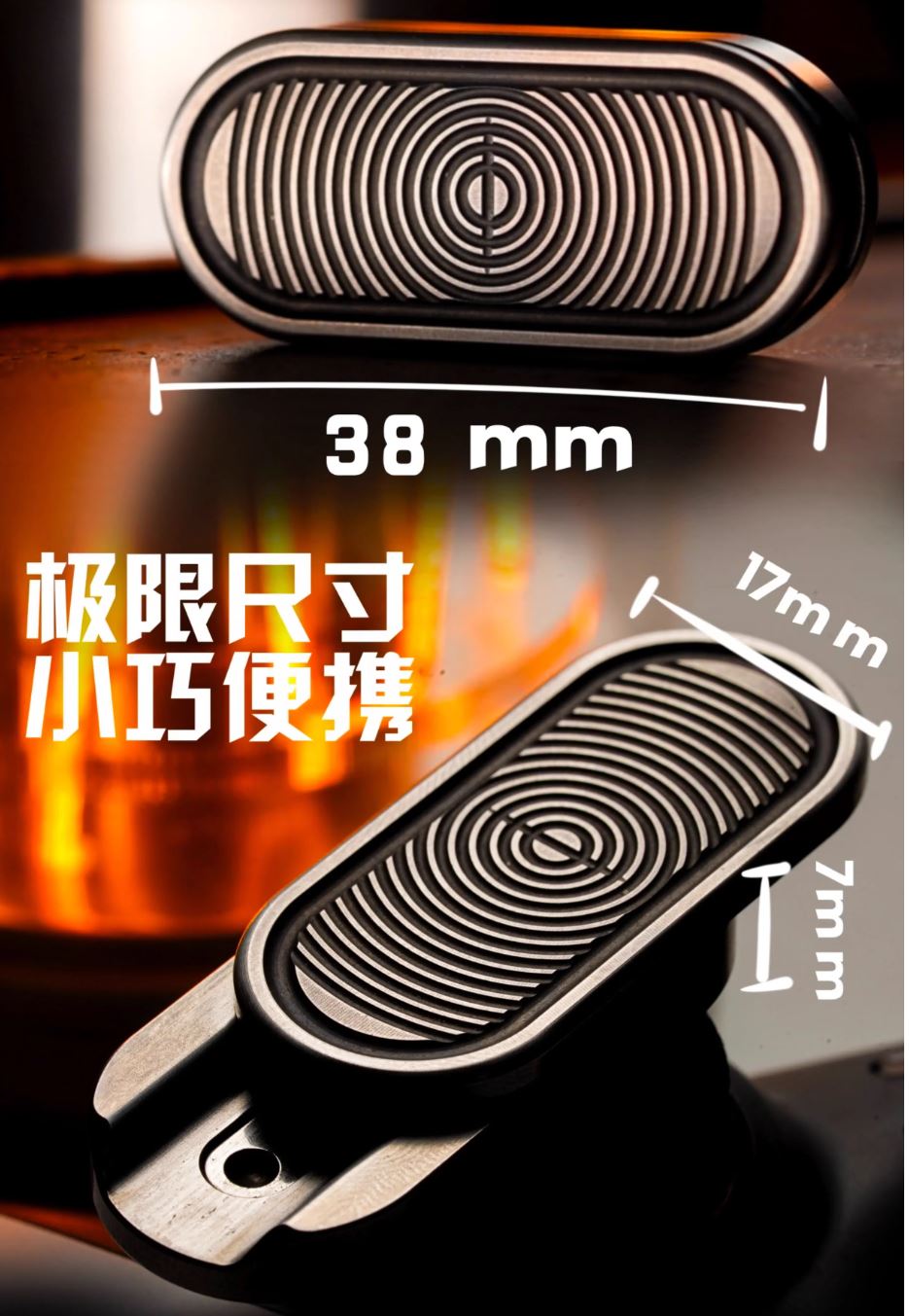 Metal Toys Dz Top-F Stainless Steel Mechanical Hand Push Slider | Metal Toys Dz Top-F Brass EDC Hand Slider | Top-F Metal Fidget for Gift & Collection