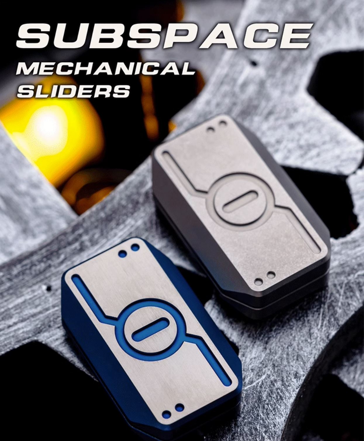 WANWU Stainless Steel Subspace Mechanical Hand Slider | Wanwu Mini G10 Subspace Mechanical EDC Hand Slider | Mini PPB Metal Slider for Collection & Gift