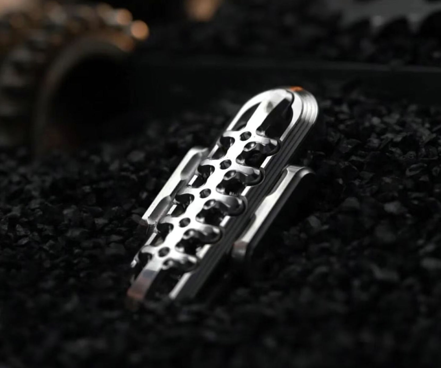 New 2026 WANWU EXOSKELETON Stainless Steel Mechanical Magnetic Hand Haptic Push Fidget EDC Slider for Gift & Colection