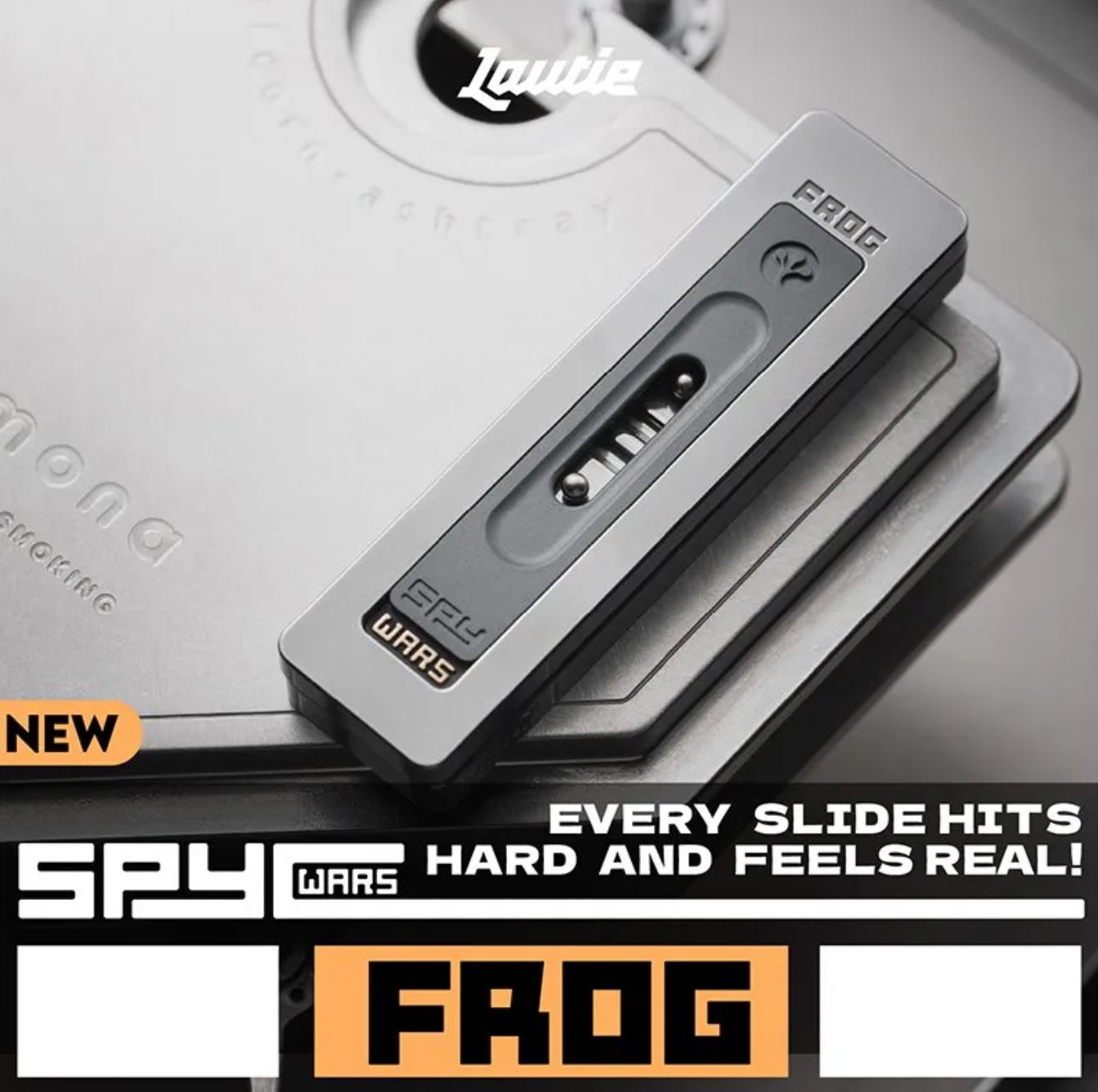 LAUTIE “Frog” Mechanical Fidget Slider | Lautie "Frog" Hand Haptic Slider EDC for Collection & Gift