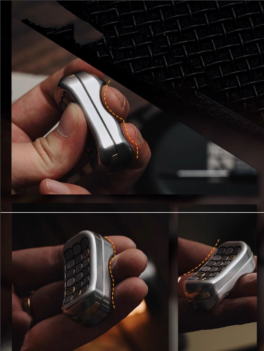 Metal Toys Dz Top-G Glory Hand Push Haptic Slider | Dz Top-G Glory EDC Hand Haptic Push Slider Push Pop Fidget Toys | Metal Fidget Push Pop Toys Anti-Stress Autism ADHD Hand Slider for Gift