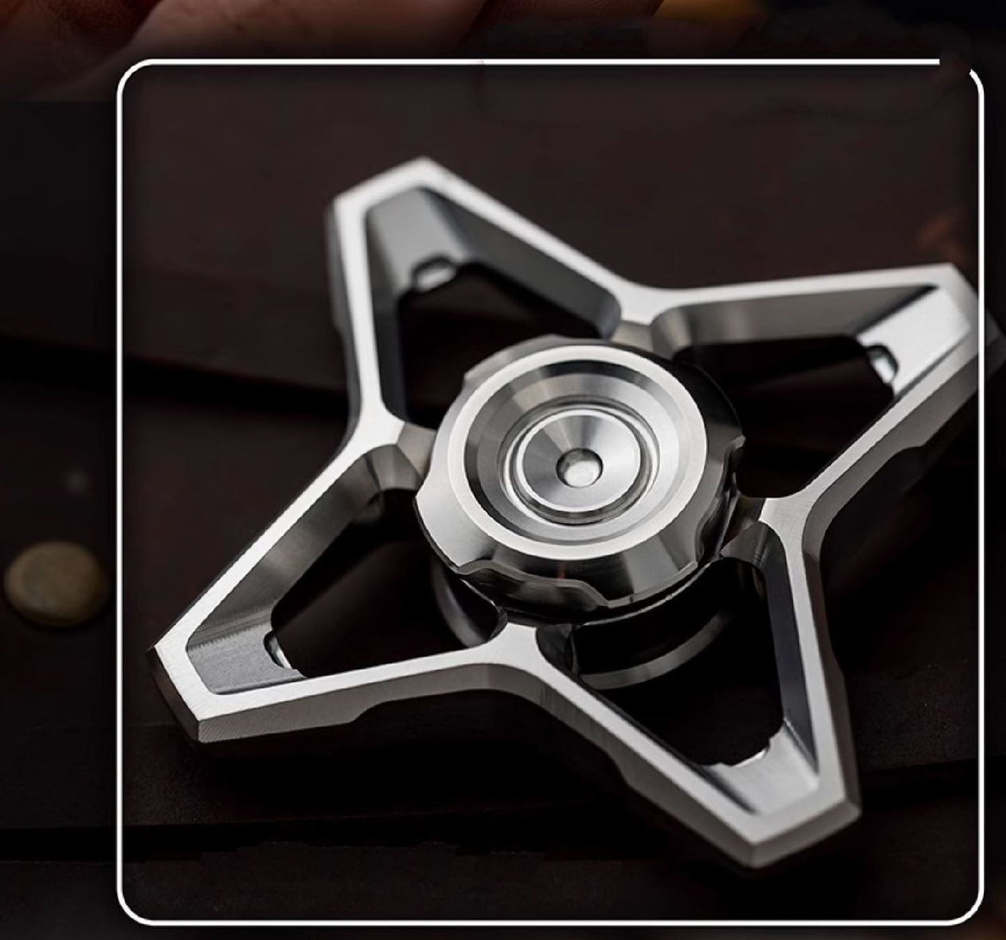 WANWU "Skyline" Hand Gyro Fidget Spinner | WANWU "Skyline" Mini EDC Hand Spinner | Mini "Skyline" Strike PPB Steel Hand Fidget for Gift &amp; Collection