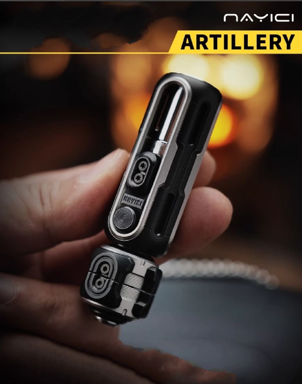 New MUYI NAYICI ARTILLERY Mechanical Ratchet Push Hand Slider | MUYI ARTILLERY Hand Push Slider | MUYI Ratchet Hand Push Fidget Toys for Collection & Gift