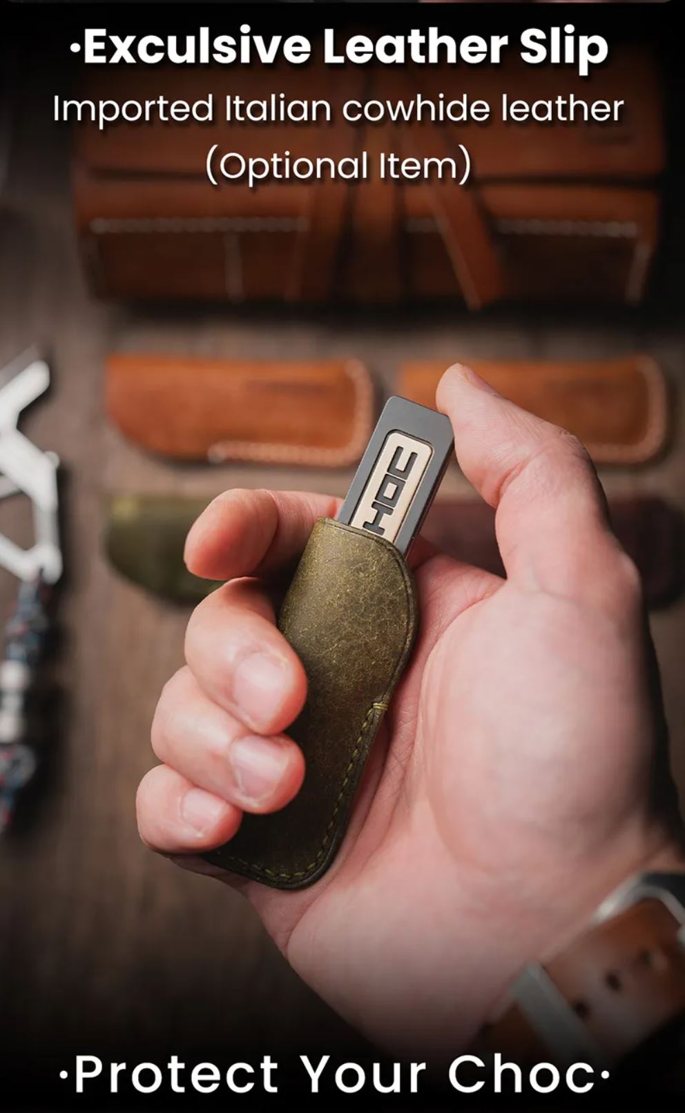 Lautie EDC Choc Mechanical Hand Fidget Slider | Lautie Choc Hand Haptic Slider EDC for Collection & Gift