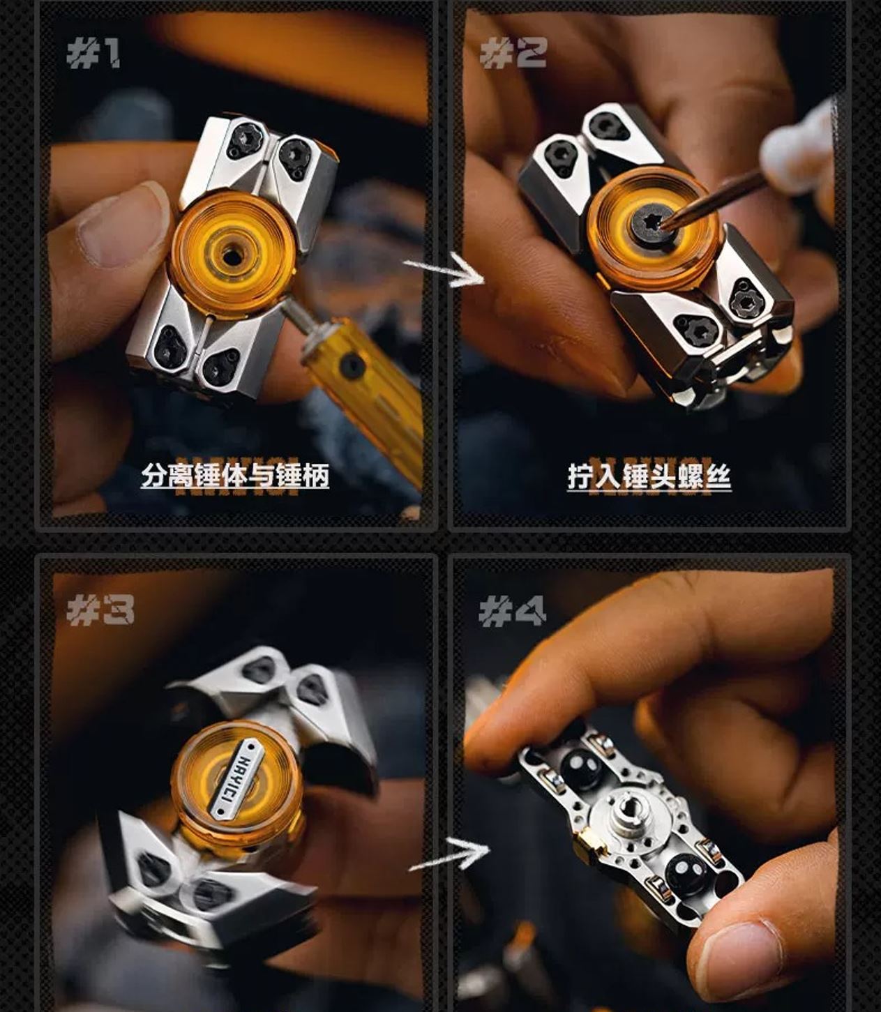 NAYICI Bone Breaker Gyro Fidget Spinner for Gift & Collection