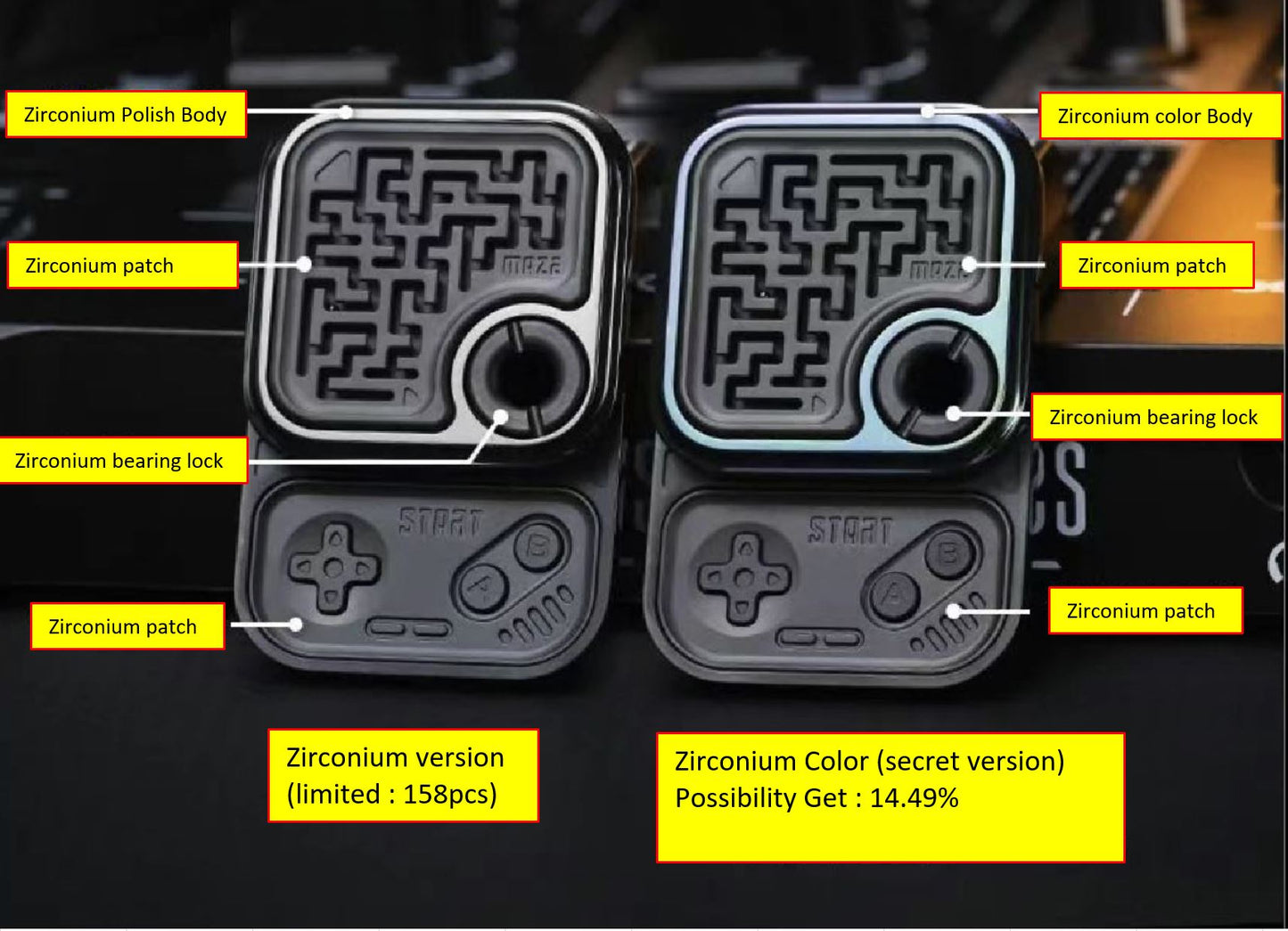 01 EDC Mechanical MAZE GAME Block Hand Push Slider | ZeroOne EDC MAZE BLOCK Haptic Hand Fidget Slider for Collection &amp; Gift
