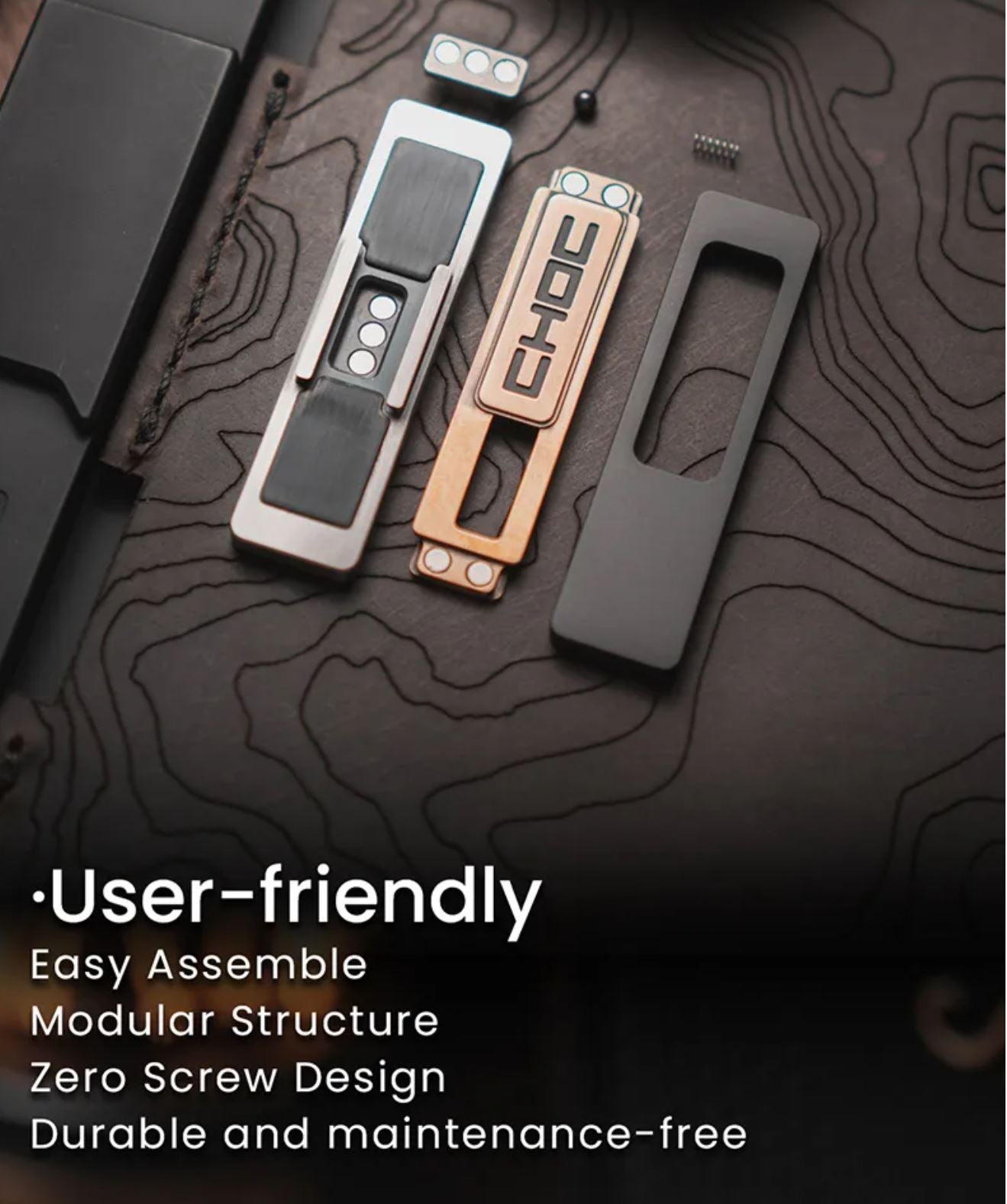 Lautie EDC Choc Mechanical Hand Fidget Slider | Lautie Choc Hand Haptic Slider EDC for Collection & Gift