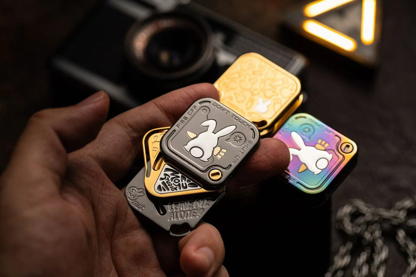New Arrival MOT EDC SNAP Fidget Hand Slider | MOT New Rabbit Hand Haptic Slider | New MOT Rabbit Zirconium Fidget Slider for Gift & Collection.