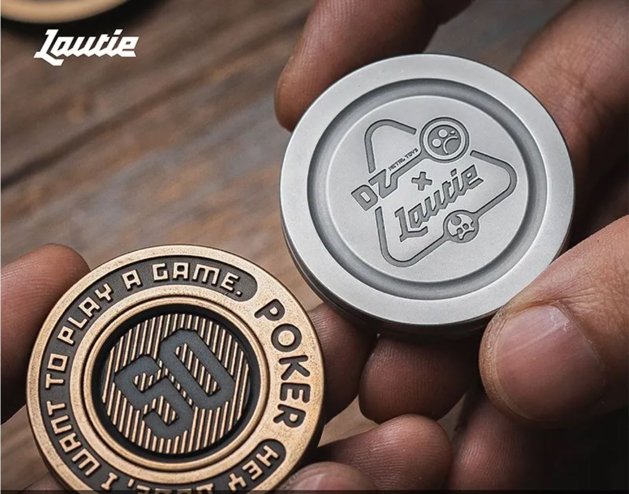 Lautie x Metal Toys DZ "ShowHand" Mechanical Coin Shape EDC PPB Fidget Hand Slider for Gift & Collection