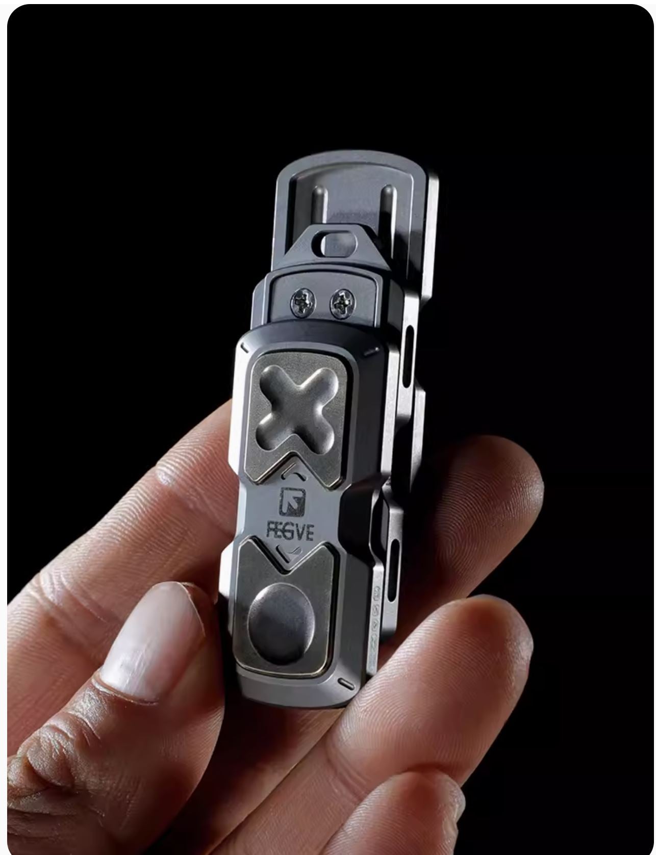 New FEGVE 101 Series Titanium TC4 Three Layer Hand  Haptic Push Slider | New FEGVE  Fidget Toy Hand Push PPB Decompression| FEGVE EDC Push Slider for Gift & Collection