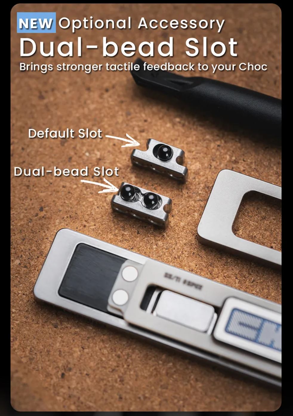 Lautie EDC Choc Mechanical Hand Fidget Slider | Lautie Choc Hand Haptic Slider EDC for Collection & Gift