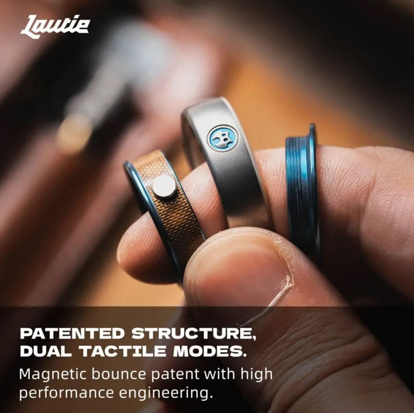 New Launching Lautie SpyWar Mechanic I - Slim Fidget Ring for Collection & Gift
