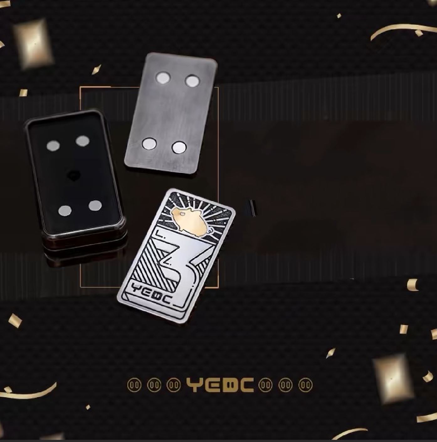 YEDC 3rd Anniversary Limited Hand Haptic Slider | YEDC three layer Anniversary Metal EDC Hand Fidget Toy for Collection &amp; Gift