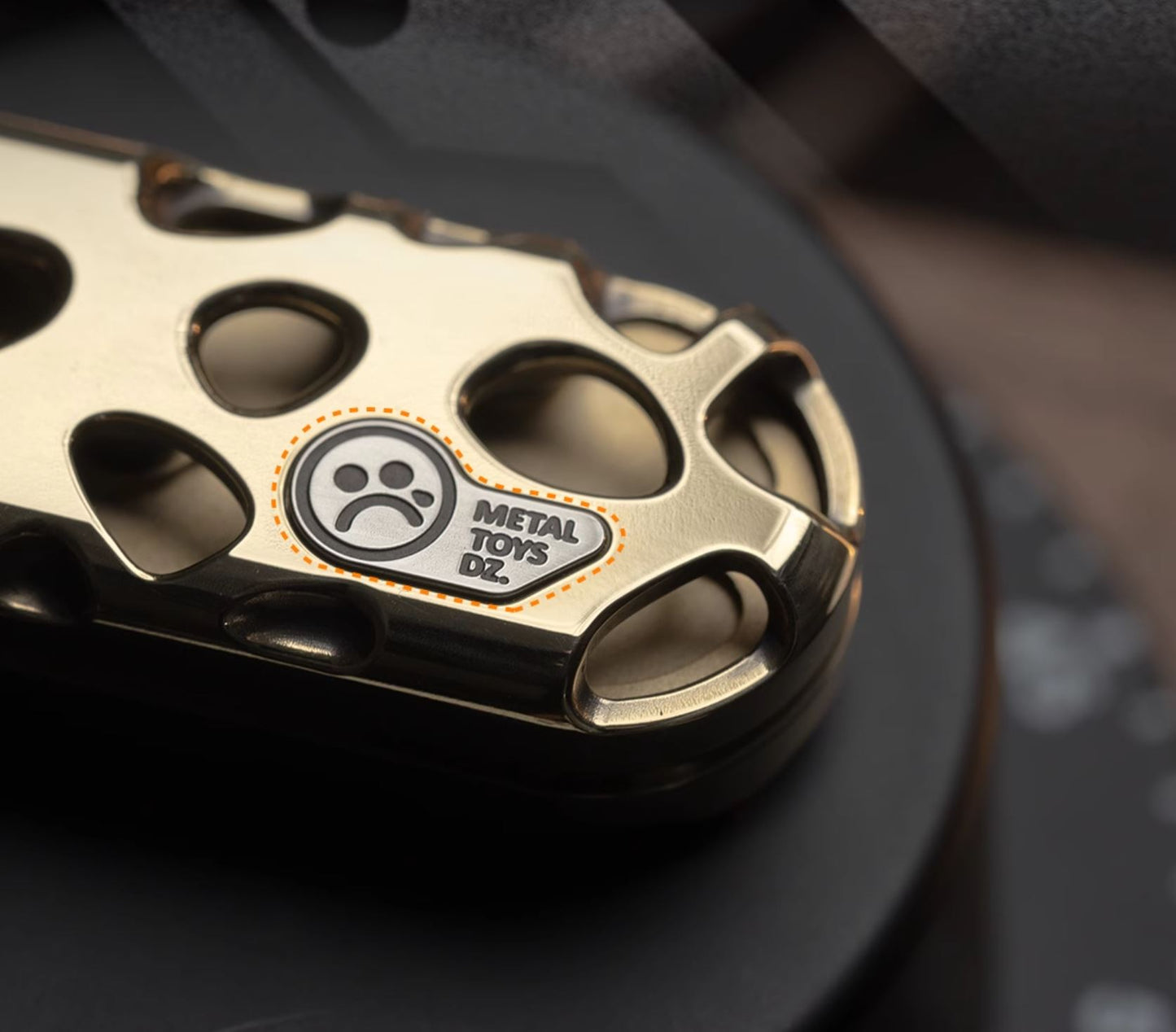 Metal Toys Dz Top-B "KONG" Hand Push Haptic Slider | Dz Top-B "KONG" EDC Hand Haptic Push Slider Push Pop Fidget Toys | Metal Fidget Push Pop Toys Anti-Stress Autism ADHD Hand Slider for Gift