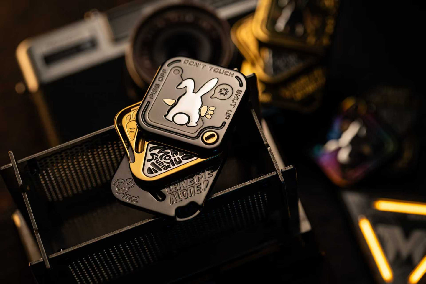 New Arrival MOT EDC SNAP Fidget Hand Slider | MOT New Rabbit Hand Haptic Slider | New MOT Rabbit Zirconium Fidget Slider for Gift & Collection.