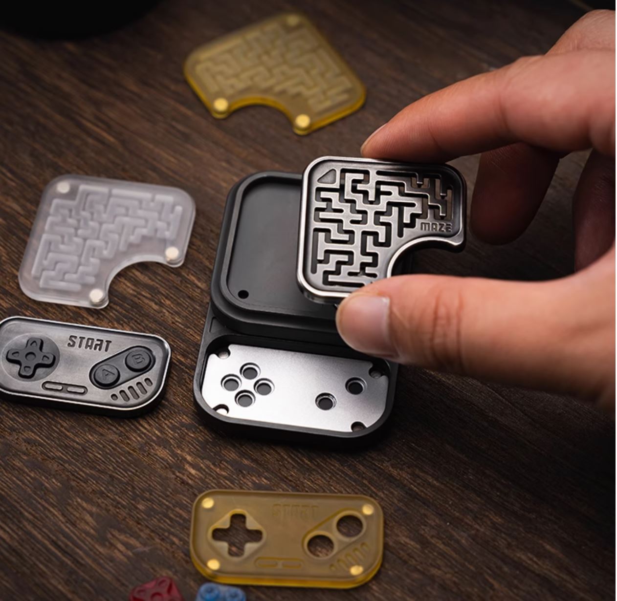 01 EDC Mechanical MAZE GAME Block Hand Push Slider | ZeroOne EDC MAZE BLOCK Haptic Hand Fidget Slider for Collection &amp; Gift