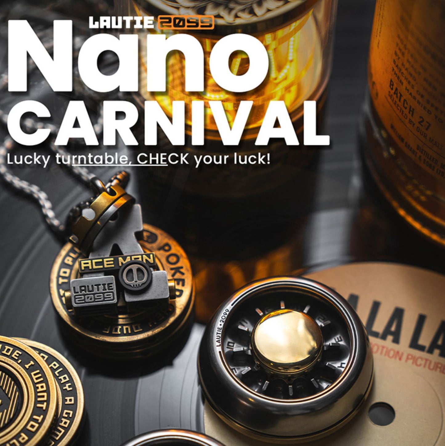 Lautie 2099 Series Nano Carnival Lucky Turn Table Hand Gyro Spinner | Lautie Nano Carnival Lucky Turn Table Hand Gyro Fidget for Collection and Gift