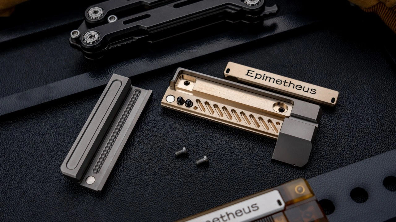 EDCELL x ROGUE Co-Branded "Deception Ruler" Mechanical Push Slider | EDCELL x ROUGUE EDC Haptic Hand Deception Ruler Fidget Slider for Collection &amp; Gift